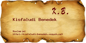 Kisfaludi Benedek névjegykártya