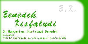 benedek kisfaludi business card